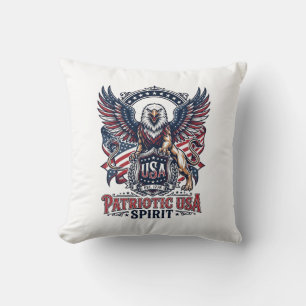 Patriotischer Löwe Adler Wächter Tier Hybrid Patri Kissen