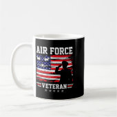 Patriotischer Luftwaffen-Veteran USAF-Flagge ameri Kaffeetasse (Links)