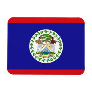 Patriotischer Magnet mit der Flagge von Belize