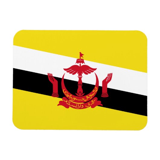 Patriotischer Magnet mit der Flagge von Brunei (Horizontal)