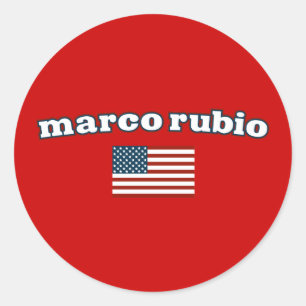 Patriotischer Marco Rubio Runder Aufkleber