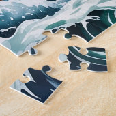 Patriotischer Marlin mit Flagge Puzzle (Seite)