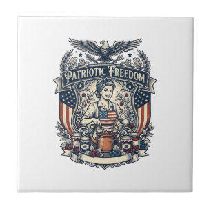 Patriotischer Marmeladenhersteller Fliese