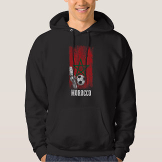 Patriotischer marokkanischer Fußballspieler Marokk Hoodie