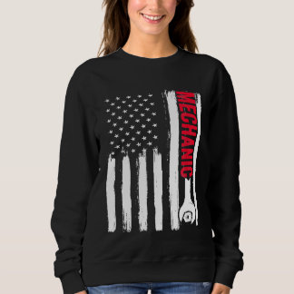 Patriotischer Mechaniker USA-Flagge Mechaniker Sweatshirt