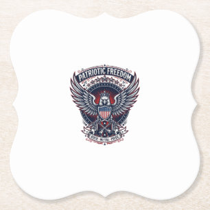 Patriotischer Metal Wings Patriot Musik Rock Metal Untersetzer