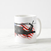 Patriotischer Militärhubschrauber Kaffeetasse (VorderseiteRechts)