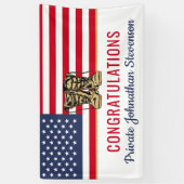 Patriotischer militärischer Abschluss Army Boot Ca Banner (Vertikal)