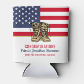 Patriotischer militärischer Abschluss Army Boot Ca Dosenkühler (Vorderseite)