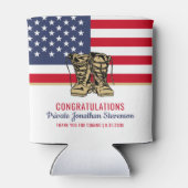 Patriotischer militärischer Abschluss Army Boot Ca Dosenkühler (Rückseite)