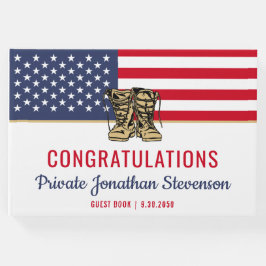 Patriotischer militärischer Abschluss Army Boot Ca Gästebuch