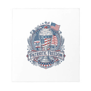 Patriotischer Milkshake Americana Notizblock