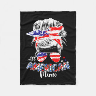 Patriotischer Mimi 4. Juli unordentlicher Dutt Haa Fleecedecke