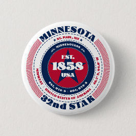 Patriotischer Minnesota-Kreis mit Staat-Details Button
