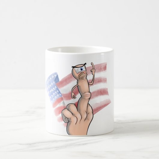 Patriotischer Mittelfinger Kaffeetasse (Mittel)