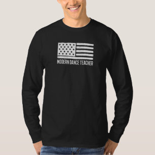 Patriotischer moderner Tanzlehrer 4. Juli Amerika T-Shirt