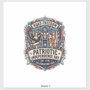 Patriotischer Motor Patriot Biker Road Freiheit Pa Aufkleber