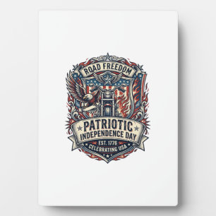 Patriotischer Motor Patriot Biker Road Freiheit Pa Fotoplatte