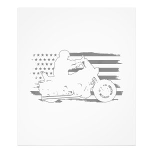Patriotischer Motorrad-Vintage-Amerikanischer-Flag Fotodruck