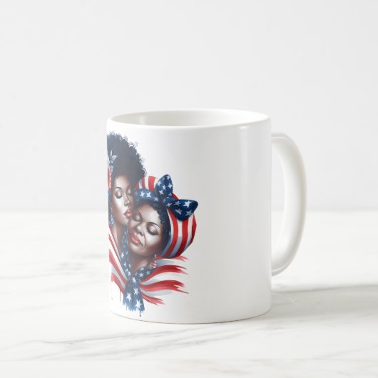 Patriotischer Muttertag Kaffeetasse (VorderseiteRechts)