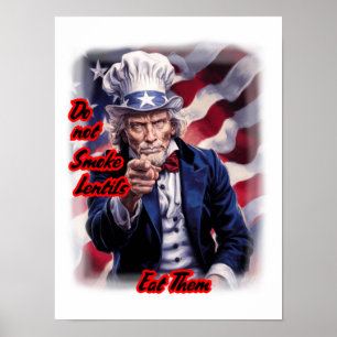 Patriotischer Onkel Sam gibt einen guten Rat auf e Poster