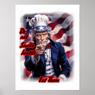 Patriotischer Onkel Sam gibt einen guten Rat auf e Poster
