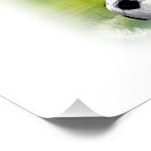 Patriotischer Onkel Sam spielt Fußball auf einem Poster (Ecke)