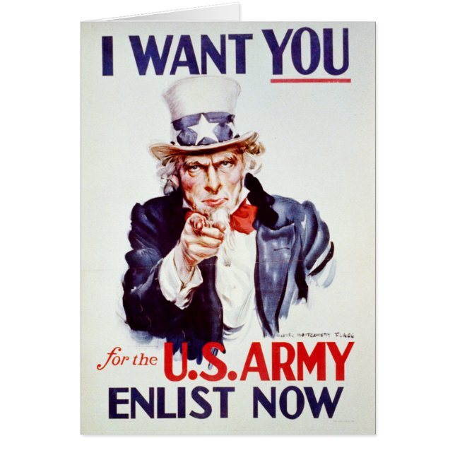 Patriotischer Onkel Sam - Vintage Poster (Vorne)