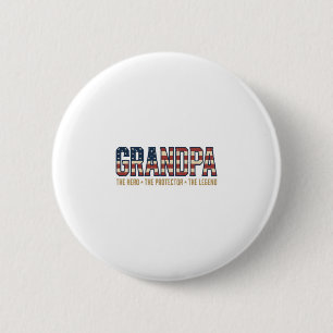 Patriotischer Opa Held Beschützer Legende Vektor D Button