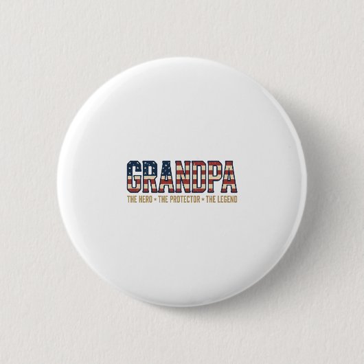 Patriotischer Opa Held Beschützer Legende Vektor D Button (Vorderseite)