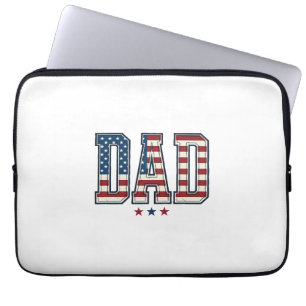 Patriotischer Papa Amerikanische Flagge Vintage Ve Laptopschutzhülle