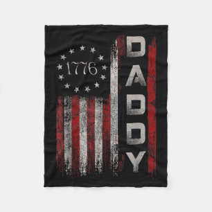 Patriotischer Papa-Flag-Veteran-Urgroßvater - Fleecedecke
