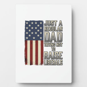 Patriotischer Papa Vintage-Flagge-Zitat-Shirt-Desi Fotoplatte