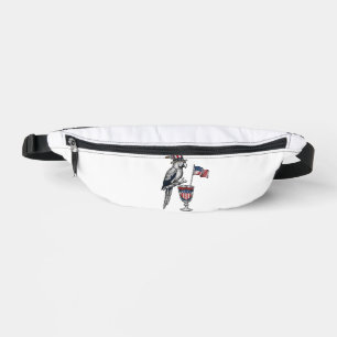 Patriotischer Papagei Cocktail Vintage Vektor Desi Bauchtasche