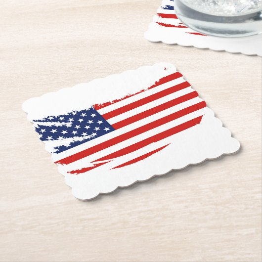 Patriotischer Papiertränk Untersetzer (angewinkelt)