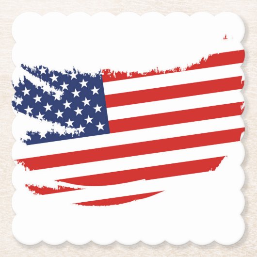 Patriotischer Papiertränk Untersetzer (Vorderseite)