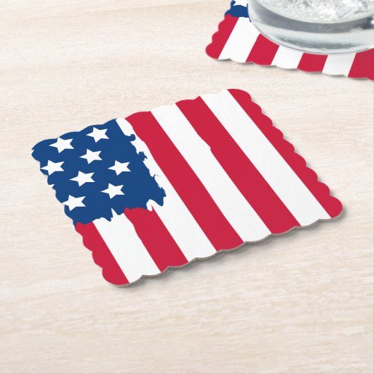 Patriotischer Papiertränk Untersetzer (angewinkelt)