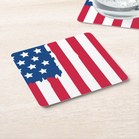 Patriotischer Papiertränk Untersetzer (angewinkelt)