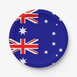 Patriotischer Pappteller mit Flagge von Australien