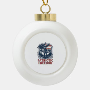 Patriotischer Park Ranger Vektorgrafik T-Shirt_1 Keramik Kugel-Ornament