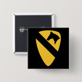 Patriotischer Patch der ersten Cavalry Division Button (Vorne & Hinten)