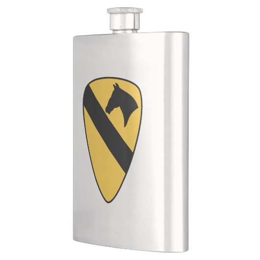 Patriotischer Patch der ersten Cavalry Division Flachmann (Links)