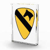 Patriotischer Patch der ersten Cavalry Division Fotoblock (Rechts)