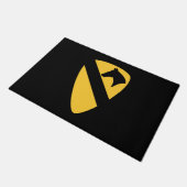 Patriotischer Patch der ersten Cavalry Division Fußmatte (Schrägansicht)