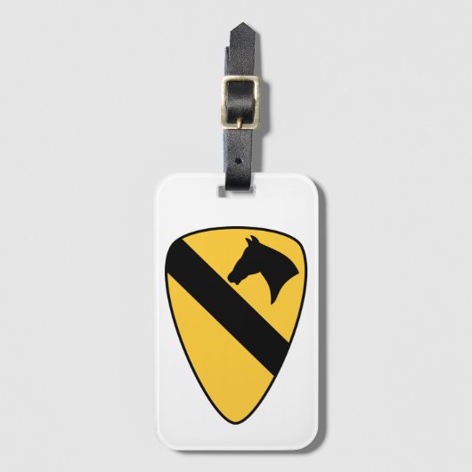 Patriotischer Patch der ersten Cavalry Division Gepäckanhänger (Vorderseite Vertikal)