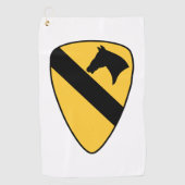 Patriotischer Patch der ersten Cavalry Division Golfhandtuch (Vorderseite)
