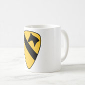 Patriotischer Patch der ersten Cavalry Division Kaffeetasse (VorderseiteRechts)