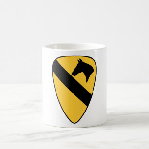Patriotischer Patch der ersten Cavalry Division Kaffeetasse
