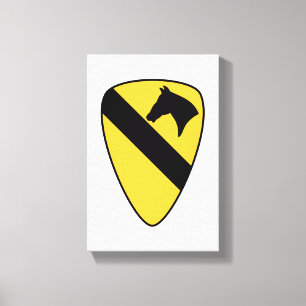 Patriotischer Patch der ersten Cavalry Division Leinwanddruck