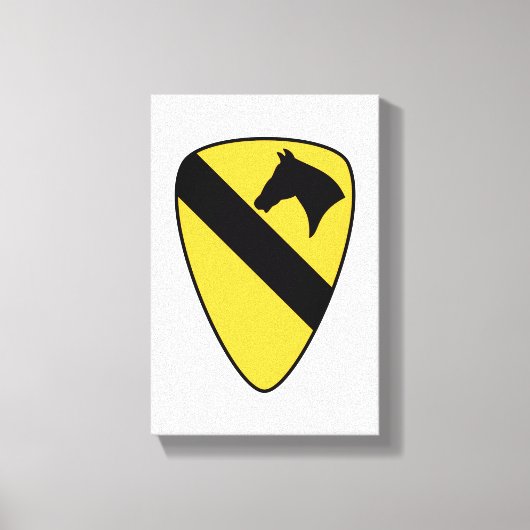 Patriotischer Patch der ersten Cavalry Division Leinwanddruck (Vorderseite)